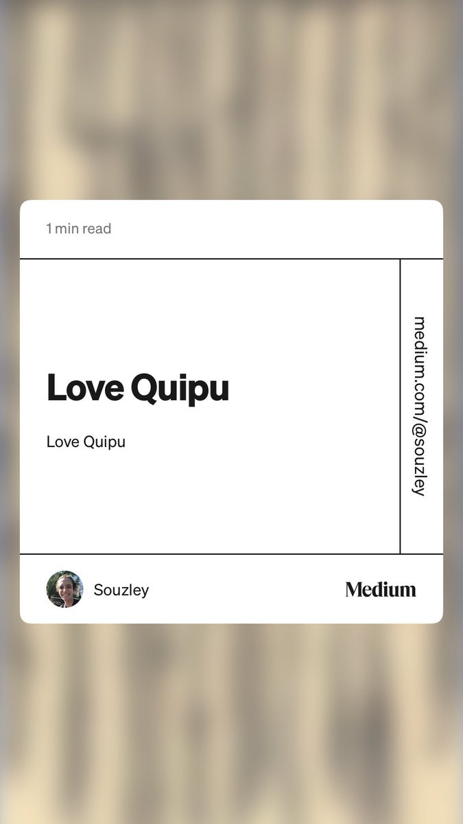 souzley's tweet image. “Love Quipu” by Souzley

#poetry #writing #author #poem #life #self #writingcommunity #NaPoWriMo #vss #nationalpoetrymonth #medium  medium.com/@souzley/love-…