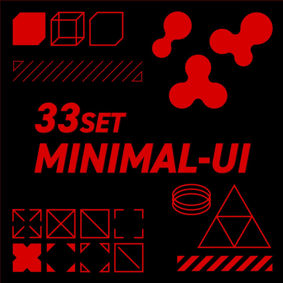 33종 미니멀 UI 세트 33 Items Minimal UI Set 33個 ミニマルUIセット (한정 Limited-time ...
