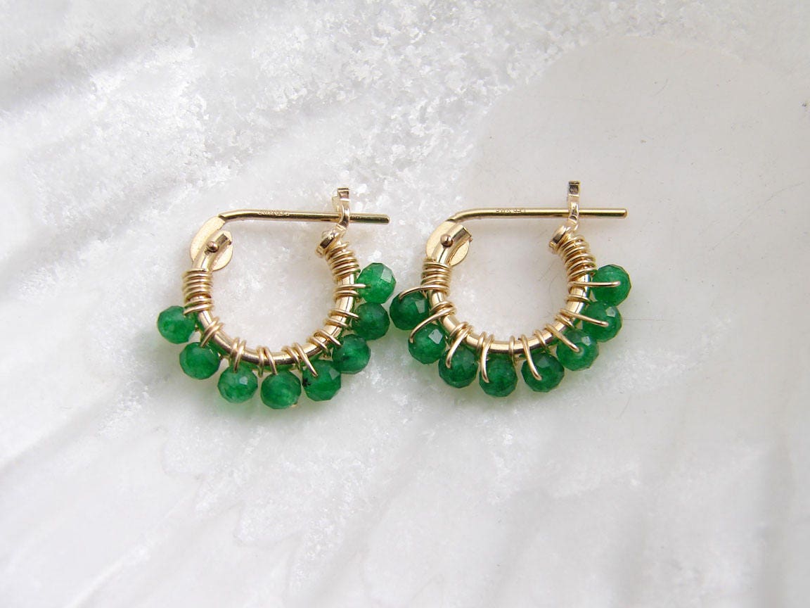 JewelryByMikako's tweet image. Green Onyx Hoop Earrings ~ May Birthday ~ 14K GF Hoop Earrings ~ 10mm or 12mm ~ Gemstone Earrings ~ Simple Modern Jewelry tuppu.net/ce2eec8e  #GemstoneEarrings