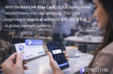 SWCO_Token's tweet photo. With the InterLink Visa Card, digital assets move beyond theory into real spending. This is the beginning of practical utility for $ITL and $ITLG in global payment systems.
#interlink #itlg #itl https://t.co/pj6ga2BlBz