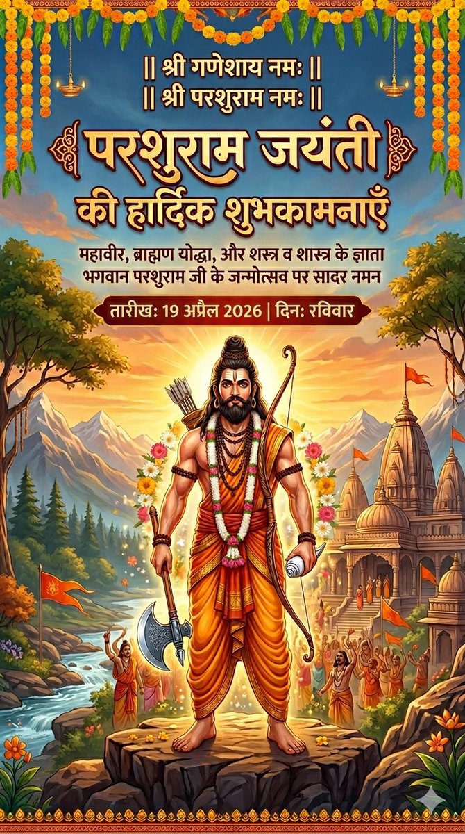 Durgesh9150's tweet photo. जय परशुराम 🙏 https://t.co/e7rS9VbkQ9