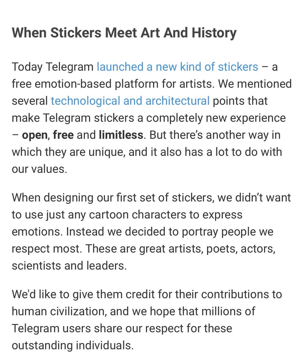 Telegram's First Sticker Pack tweet media