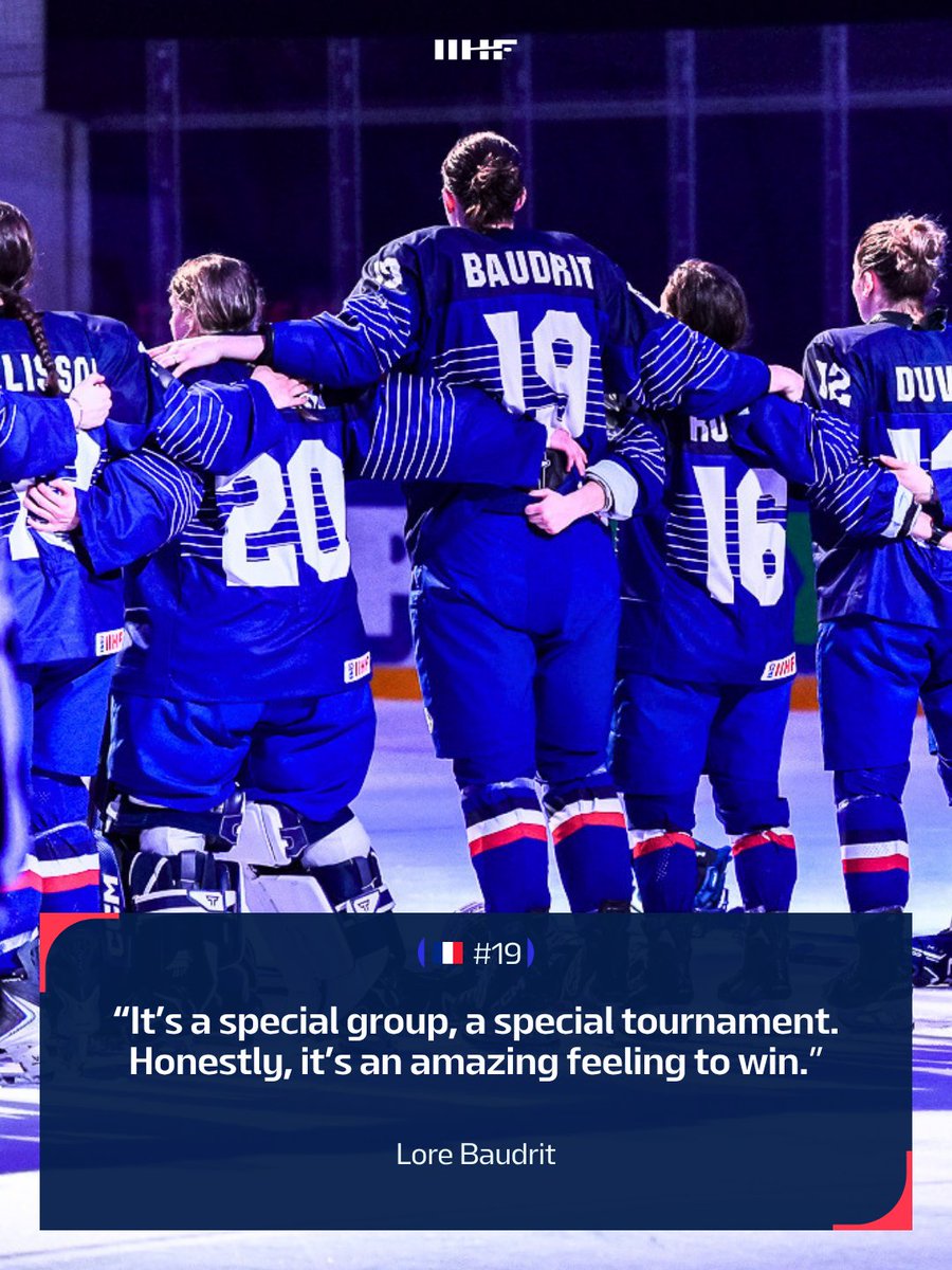 IIHFHockey's tweet image. Captain Lore Baudrit soaking in the victory. 🇫🇷🏆 #WomensWorlds #IIHF @Hockey_FRA