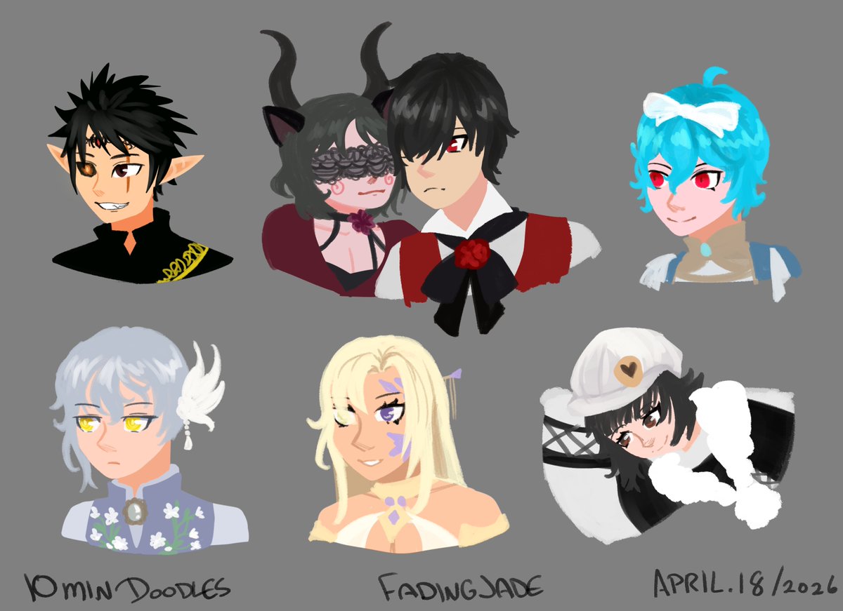 Fading_Jade's tweet photo. Week 182 of #mabinogi doodles! 
BOY DID WE YAPP but its my fav thing to too okay. thanks for listening to OC Lore the quiz is on friday https://t.co/3Q678MNZnT