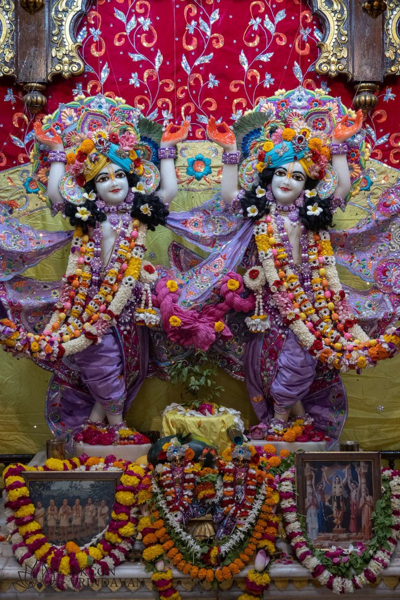 theholy_monk's tweet photo. Today's Singar Darshan
ISKCON Vrindavan.
Date: 19 April 2026 Sunday 

Nitai Gaurang 🍀🫐🌼🪷🦚 https://t.co/dWOukFskGA