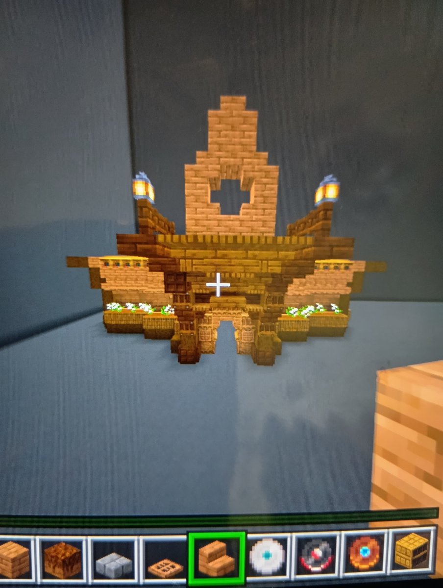 nyaten815's tweet image. 現在の建築の進行度
（二回の外装が決まらんくて悩んでる）
#minecraft建築コミュ
#minecraftBuilds