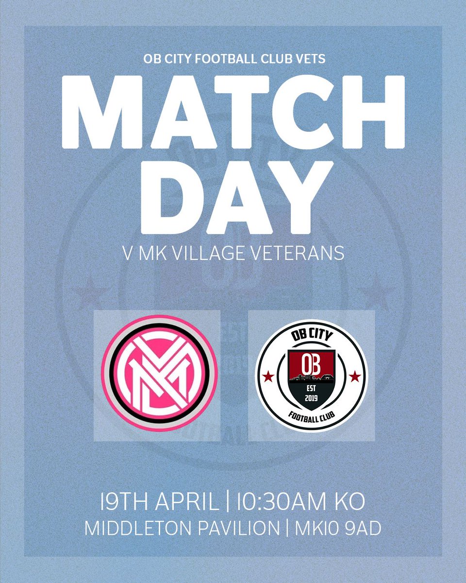 Obcityfc's tweet image. ⚽ Matchday ⚽

Good luck to OB City FC VETS against MK Village Veterans!

Head down to Middleton Pavilion to see the lads play!

OB City Football Club VETS proudly sponsored by GK Switchgear Ltd

#OBC #ONEBROTHERHOODCOLLECTIVE #OneTeam #OneClub #RealStrengthIsShared