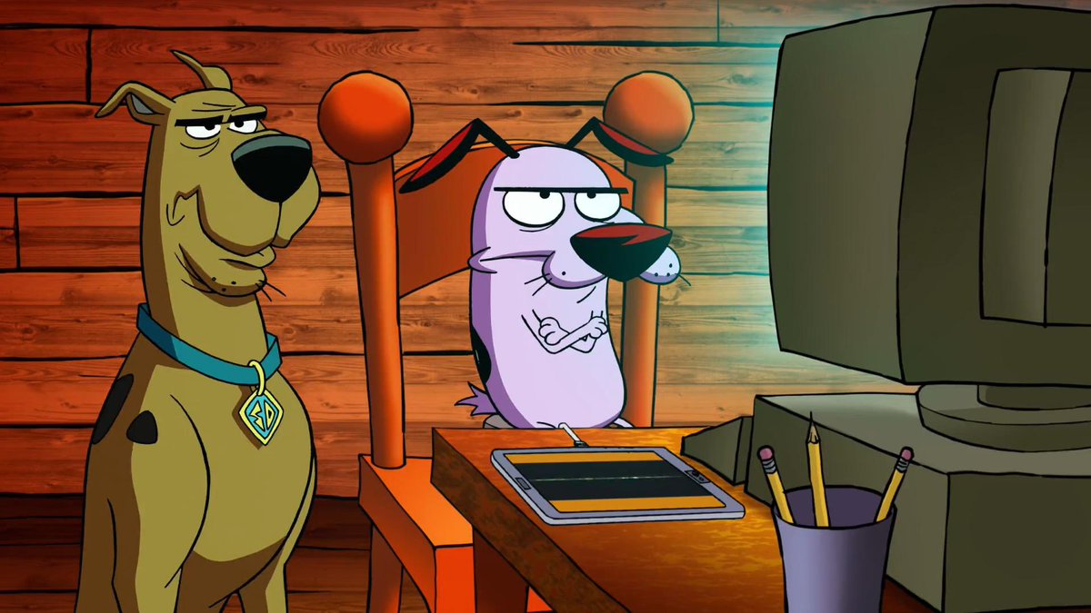 CartoonGal1's tweet image. Remember that crossover movie when Scooby Doo met Courage the Cowardly Dog? 
#animation