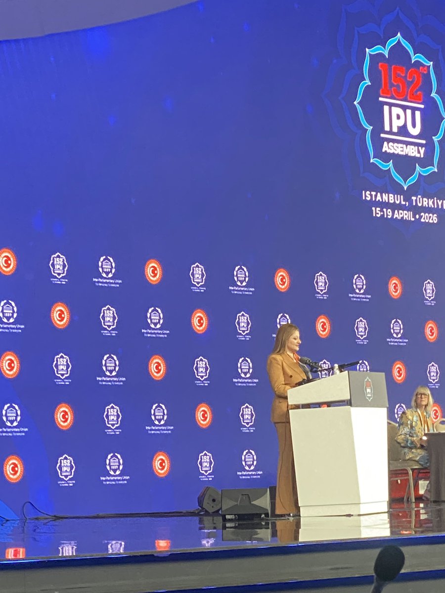 AAttalides's tweet image. #Now
Dr Dionysia-Theodora Avgerinopoulou @avgerinopoulou 
presenting her candidacy for the post of Secretary General of the @IPUparliament 

 #IPU2026 #Istanbul