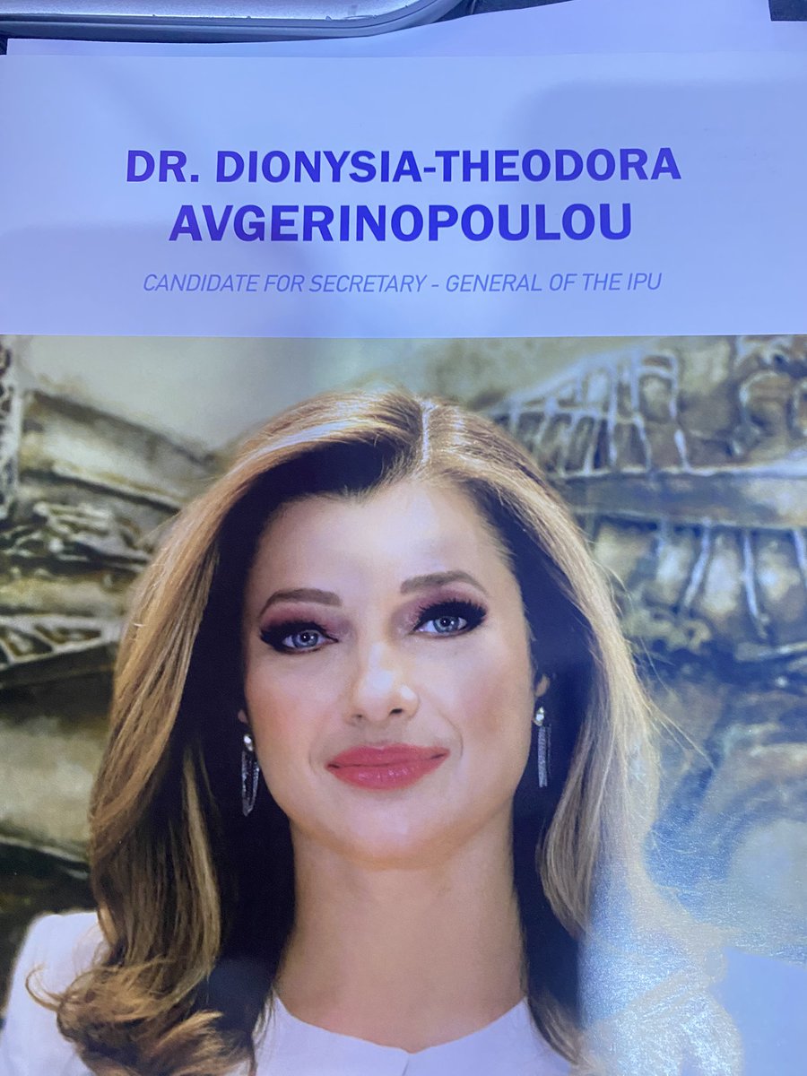 AAttalides's tweet image. #Now
Dr Dionysia-Theodora Avgerinopoulou @avgerinopoulou 
presenting her candidacy for the post of Secretary General of the @IPUparliament 

 #IPU2026 #Istanbul