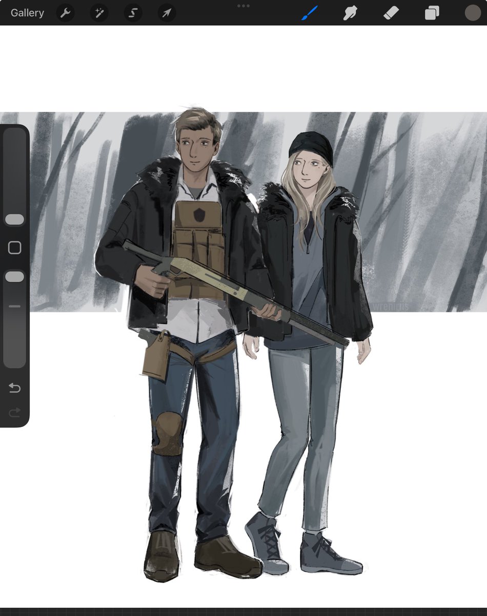 Wolfhound sketch #residentevil #ethanwinters #rosemarywinters