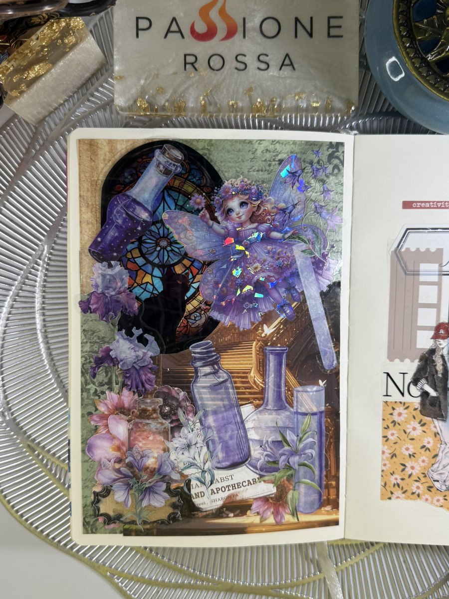 passionejournal's tweet image. 📖✂️ Passione Rossa Scrapbook 🌸  
— where passion meets calm 💫

Joining the #SCJournal_AprilClockwork challenge with potions and a hint of magic 🧪🦋

#scrapbook #scrapbooking #journal #journaling #journalwithme