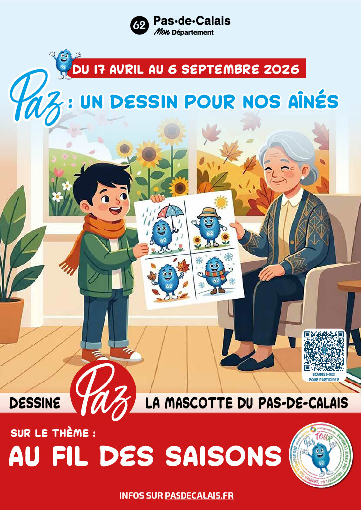 pasdecalais62's tweet image. 🖍️🧒🧓 “Paz, un #dessin pour nos aînés” : Paz, la mascotte du #PasDeCalais, vous attend pour l'ouverture de son grand #concours de dessins solidaire aux Rencontres Internationales de Cerfs-Volants de #Berck-sur-Mer !
ℹ️ Détails et règles du concours : pasdecalais.fr/paz-un-dessin-…