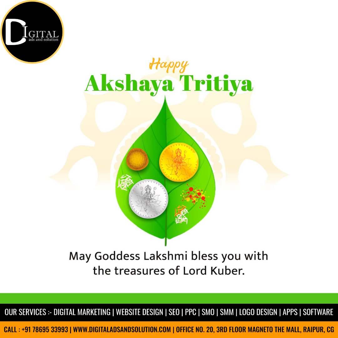 digitaladsandso's tweet photo. 📷 Happy Akshaya Tritiya 📷
May this auspicious day bring endless prosperity, good fortune, and success into your life. 📷
May your home be filled with happiness, positivity, and abundance always.
Wishing you and your family a joyful and blessed Akshaya Tritiya!
#AkshayaTritiya https://t.co/rMofFysWWT