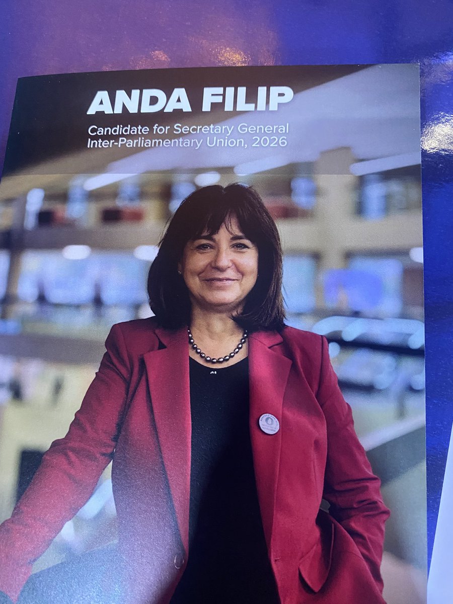 AAttalides's tweet image. #Now
Anda Filip @andafilip 
presenting her candidacy for the post of Secretary General of the @IPUparliament 

 #IPU2026 #Istanbul