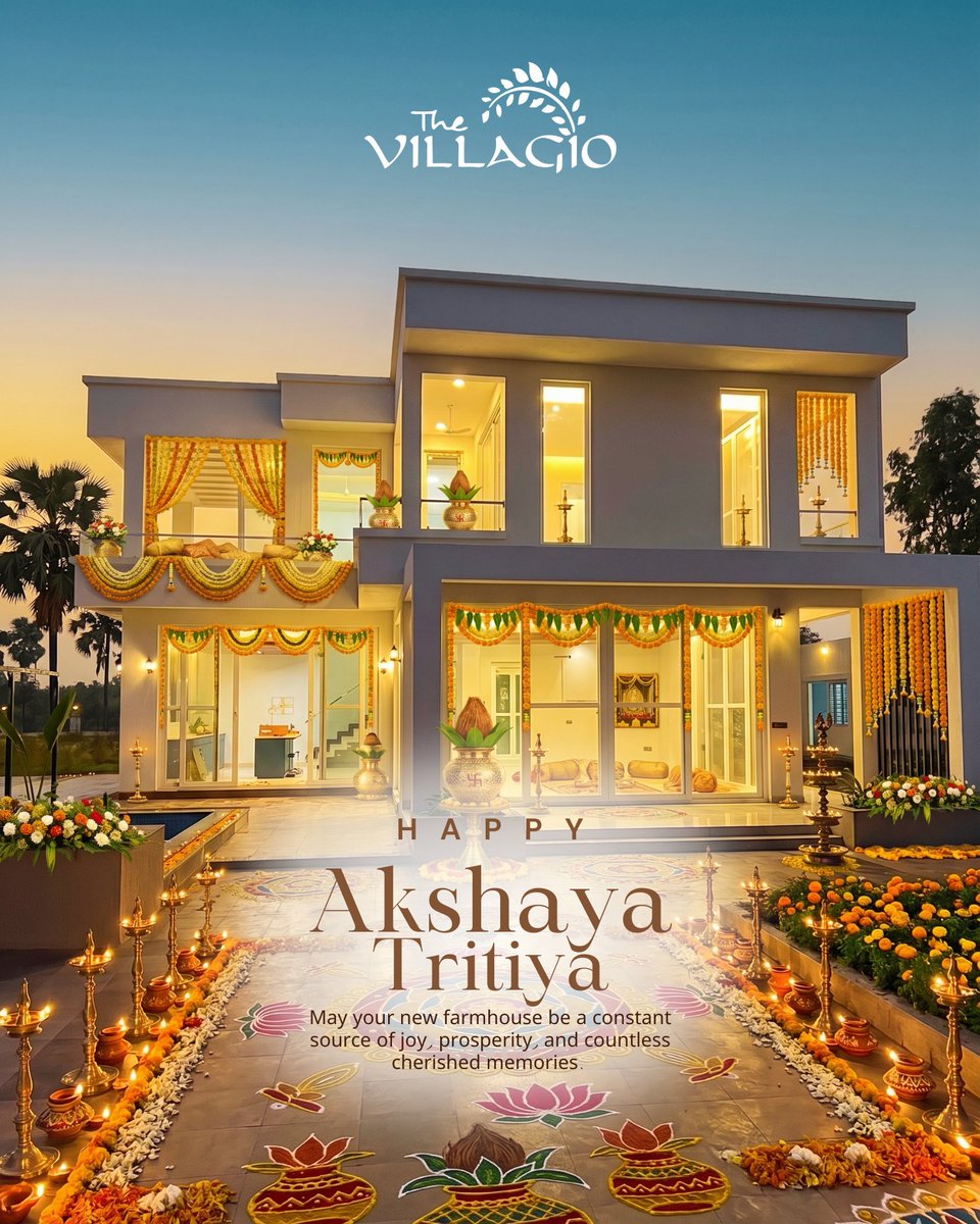 Celebrate prosperity with a place you can truly call your own ✨

This Akshaya Tritiya, step into a life of peace, luxury, and lasting happiness at The Villagio Farmhouse.
#AkshayaTritiya  #FarmhouseLiving #LucknowRealEstate #LuxuryLiving #DreamHome #PropertyInvestment #Villagio