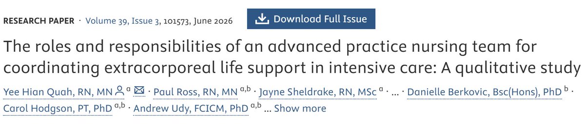 ICUnurses's tweet photo. Advanced nursing team in ICU: the roles and responsibilities of an advanced practice nursing team for coordinating extracorporeal life support in Intensive care. #CCRN #ECMO #nurses @jaynesheldrake @chodgsonANZICRC @DarrelduPlooy @AlfredIcu  
https://t.co/P1IRF0DcsB https://t.co/IwufGI40Lm