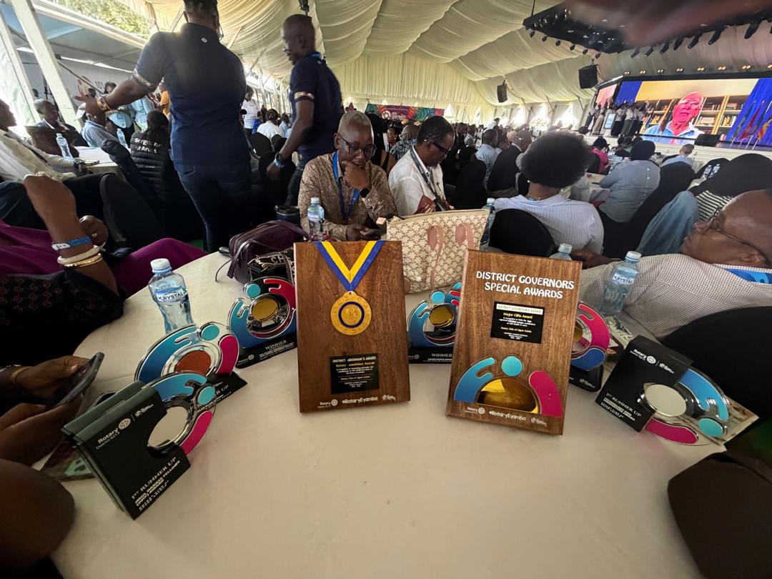 RCUpperKololo's tweet photo. Every dollar tells a story of hope. 

We are deeply honored to be recognized at #101Discon for our unwavering support of The Rotary Foundation. Winning across 9 TRF-related categories is a testament to the big hearts at RCUK. ❤️🏅

#RCUK
#ServiceAboveSelf 
#RotaryEyamba https://t.co/qaD84QAVg2