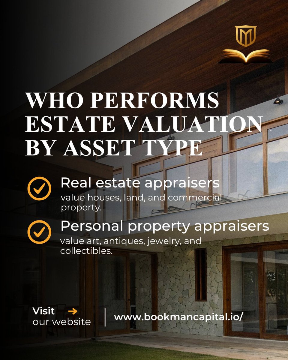 BookmanC333's tweet image. When managing an estate, "one size fits all" is a dangerous approach. Different asset classes require radically different methodologies, and the IRS/courts expect expert-level precision for each.

#EstateValuation #AssetManagement #RealEstateAppraisal #WealthProtection