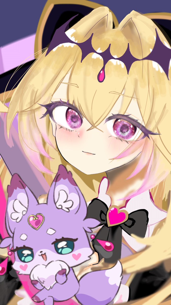 Suutyann3's tweet photo. スマホで指描きしてるんですけど全然伸びないよぉ…😢
アルカナ・シャドウ可愛かった❤️
それぞれ差分や下書きも載せてみます‼︎
#イラスト　#絵が伸びないから頼むそーた  
#デジタルイラスト　#名探偵プリキュア　#たんぷり　#アルカナ・シャドウ　#指描き https://t.co/q0aAsZB0hB