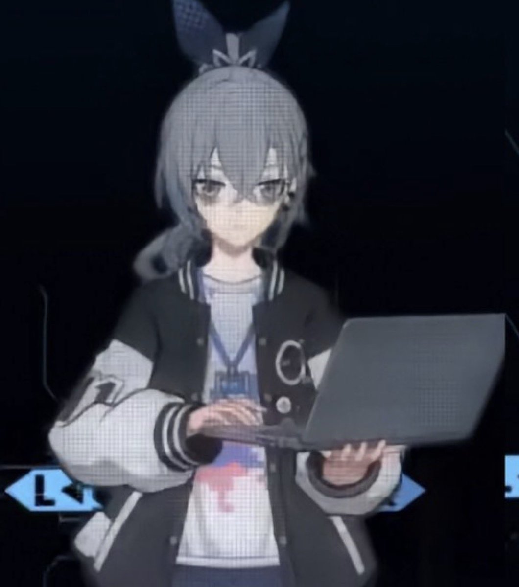 I see that logo on Silver Wolf, 
outfit name 
“wage slave worker”
Blink twice if you need help 🤣