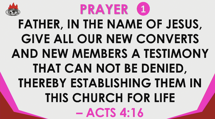 WinnersApo's tweet image. Prayer 

Father, in the name of Jesus, give all our new converts and new members a testimony that can not be denied, thereby establishing them in this church for life 

- Acts 4:16

#CovenantDayOfVengeance #Prayer