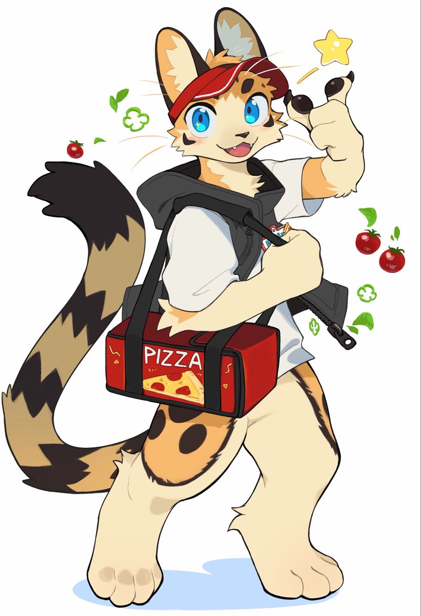 🍅🌿당신의 피자배달부 피클즈🍕📦

네임택으로 사용했던 일러스트의 전신 버전이에요-!! <a href="/KuN_blackcat/">Ku-N🍀関西けもケット G-02</a> 님의 작업물입니다🙏✨