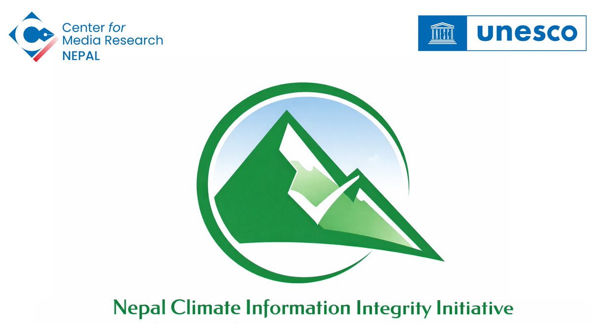 CMRNepal's tweet photo. We are proud of be a part of @UNESCO's Global Initiative for Information Integrity on Climate Change #GIIICC - Sunlight in the Storm: Ten Entities Defending the Integrity of Climate Information You Should Know https://t.co/nSm6cTCvTL https://t.co/DURemlL8Vg
