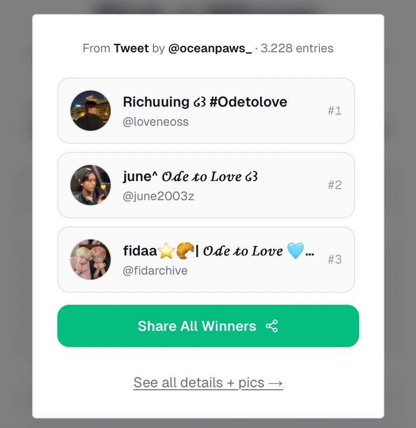 OceanPaws_'s tweet photo. 🎉 WINNERS ANNOUNCEMENT! 🎉

We checked and picked our lucky winner, congrats! 

⭐️ @loveneoss @june2003z @fidarchive ⭐️

🐾 Don't worry if you didn't win this time, another chance is coming!  💫 https://t.co/Su6oeHvD0x