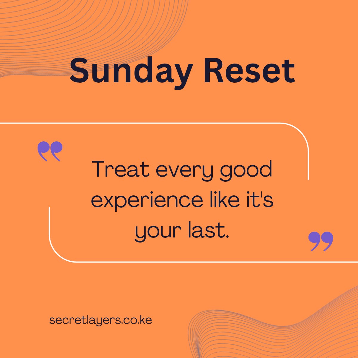 LayersSecret's tweet image. Don't stress about yesterday or tomorrow.

Live the moment!

#sundayreset  #livelife #secretlayers