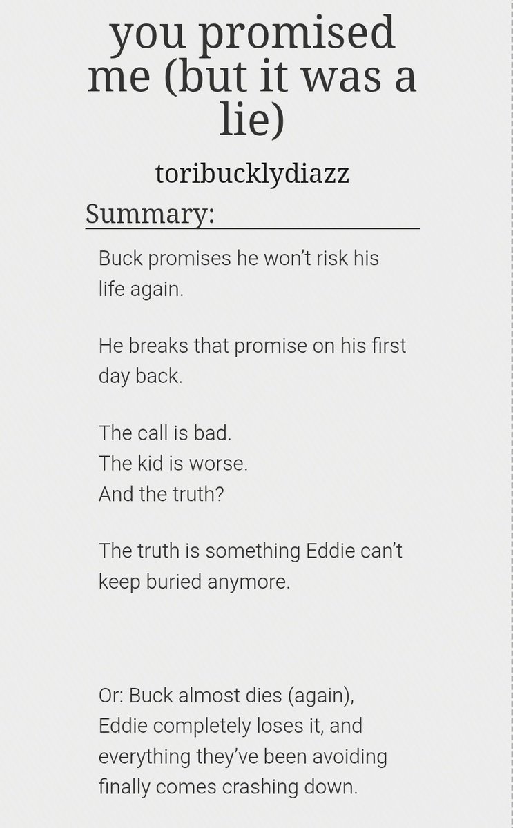 buddiestat's tweet photo. you promised me (but it was a lie) 

• buddie 
• 3.7k words
• hurt/comfort
• love confessions
• angst 
• first kiss 

🔗https://t.co/f0g0H7eLD5 https://t.co/lHlpziJdwV
