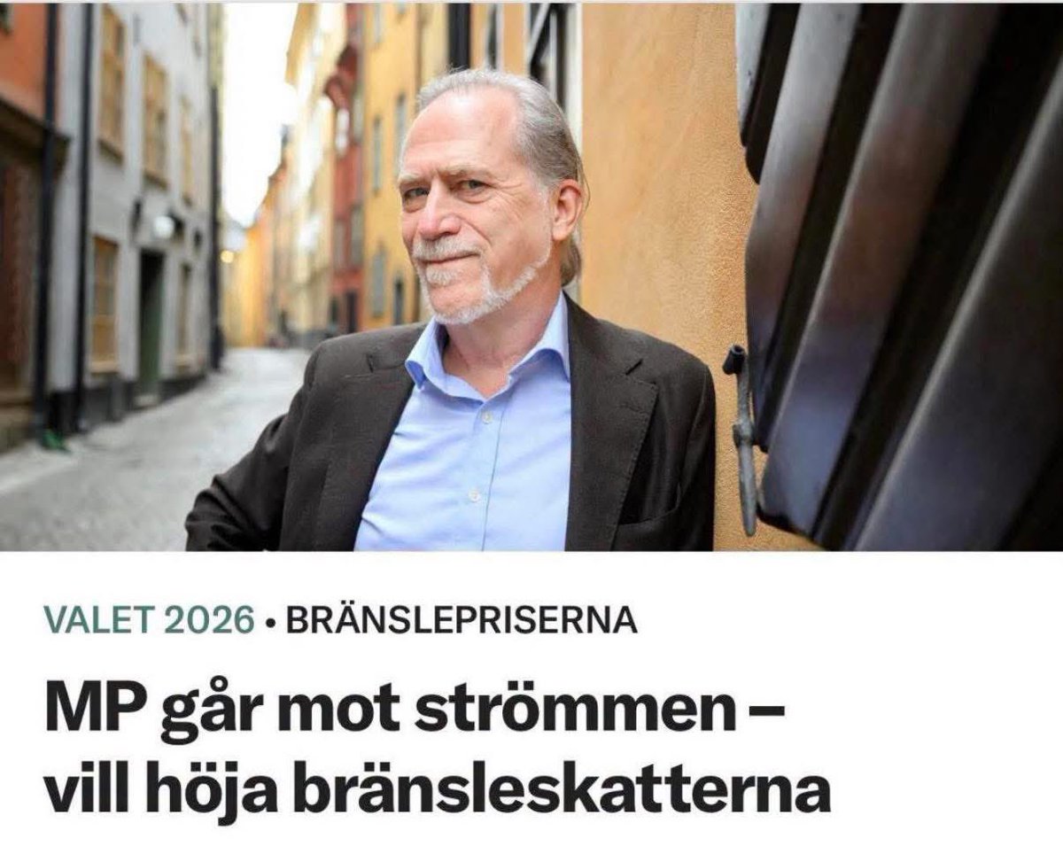 Vill du betala 40 kronor för en liter bensin eller diesel? Då kan du rösta på C V MP eller S så får du Miljöpartiet skattechock på drivmedel #svpol