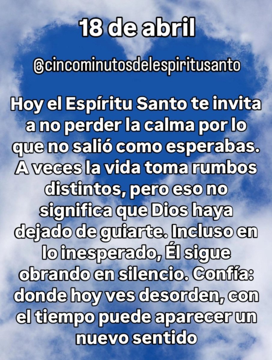 LosCincoMinutos's tweet photo. #Reflexión #EspírituSanto #CincoMinutos #MotivaciónEspiritual
#ConfianzaEnDios #PazInterior #FeDiaria #VidaEspiritual
#Esperanza #CaminoDeFe #LuzDelEspíritu
#DiosAcompaña #FortalezaInterior #AlmaEnCalma https://t.co/GVEmpWcuXa