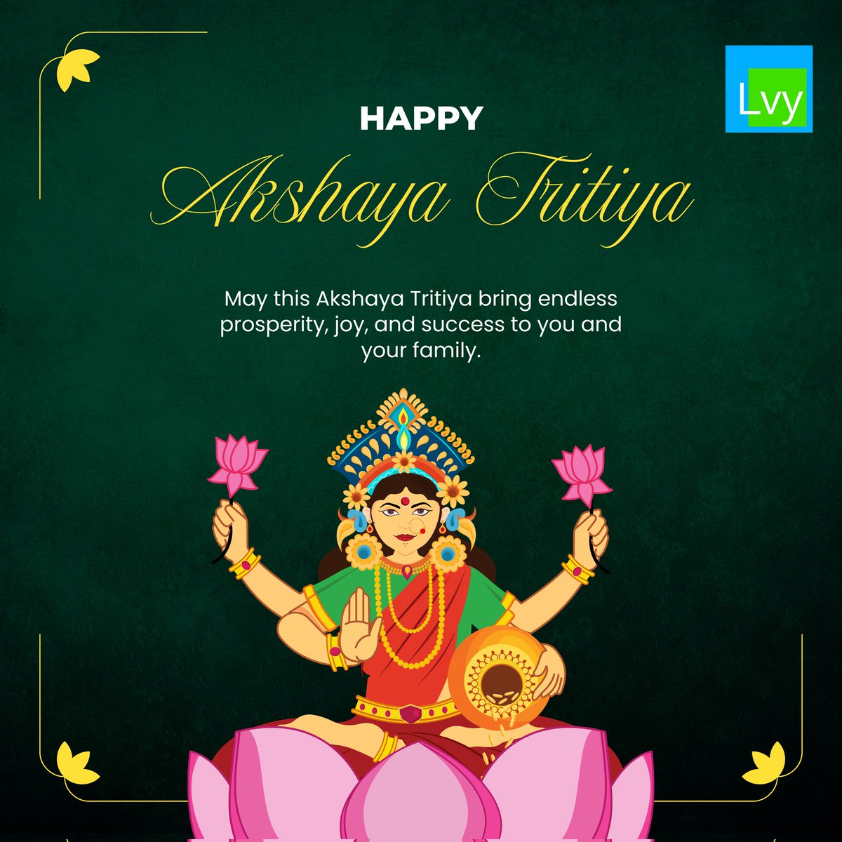 LvyRealtty's tweet photo. 🌸🏡 Happy Akshay Tritiya from Lvy Realtty® INDIA! ✨

May this auspicious occasion bring you endless prosperity, new beginnings, and the joy of owning your dream home. 🏠💫

🌼 Invest in happiness. Invest in your future.

#AkshayTritiya #LvyRealttyIndia #RealEstate #Prosperity https://t.co/jzyoU2gRMY