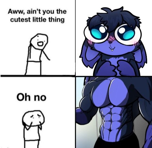 LunaryTheBun's tweet image. #gymfurs be like :

#furryfandom #meme