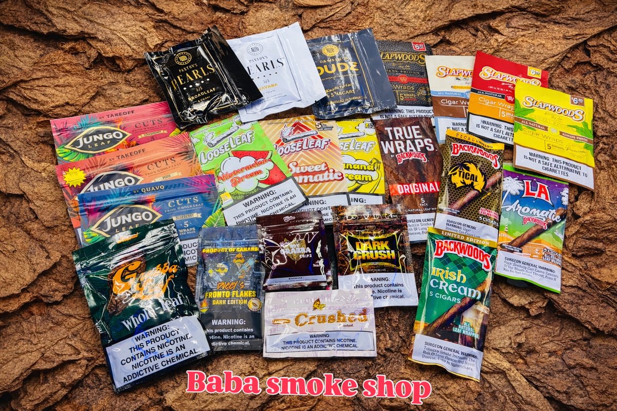Spring, Texas — if you’re looking for the biggest selection of top shelf wraps, whole leaf, fronto, and Crush Grabba, Baba Smoke Shop is the spot.

📞 (713) 389-5354