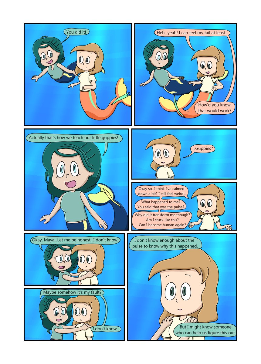 EliseKoelbl's tweet image. Melusine? You doing okay?

#comic #art #mermaid