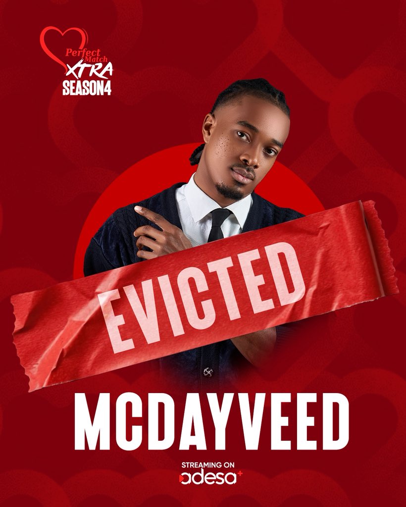 3Xtra_GH's tweet photo. A shocking double goodbye 💔
MacDayveed and Bridgetta’s journey comes to an end… together.

#PMXtra #PMXtraS4 #PerfectMatchXtra #3Xtra https://t.co/O8dlxuOC6U