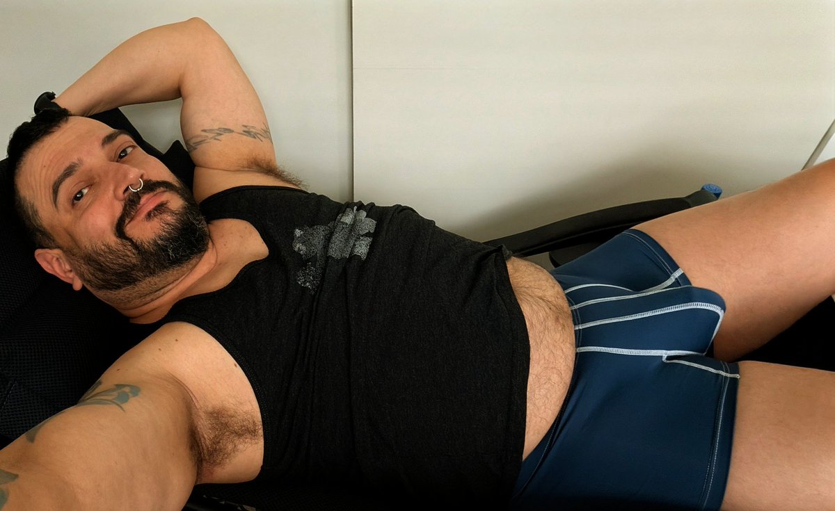 GreysonWulf's tweet photo. Just chillin on my day off. 
New underwear came in. What do y'all think? https://t.co/2Xl6RfXazn