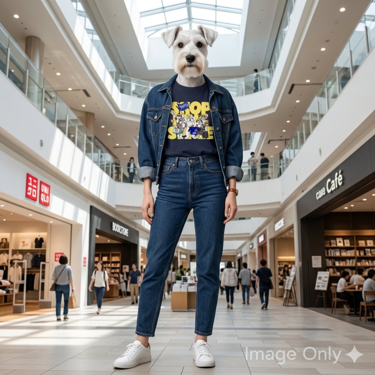 HIGEpirika's tweet image. ｢買物主義｣を掲げて爆買いを楽しむ5匹のシュナウザーがTシャツに！🛍️🐶オーガニックコットン100%です🌿
🏠 HP: higepirika.jimdosite.com
🛒 Shop: suzuri.jp/HIGEpirika/196…
⚠️着用画像はAI生成のイメージです。実物と多少異なる場合があります。
#シュナウザー #犬 #Tシャツ #MiniatureSchnauzer