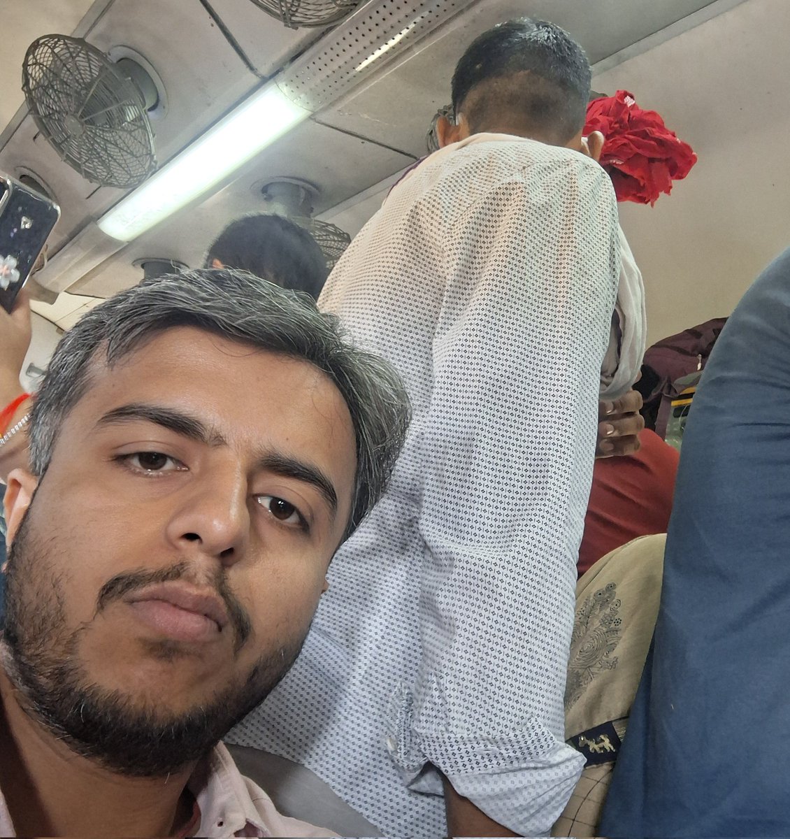 HimanshuMessage's tweet photo. I'm in Janshatabdi Express 15125 ; D-15
PNR - 2254386381

Coach is Jam Packed with Non Ticketers

Female-children with reservation unable to access washroom, getting hurt

People with tickets and confirm seat unable to board @RailwayNorthern  @RailMinIndia @RailwaySeva https://t.co/KoPOw5tTt0