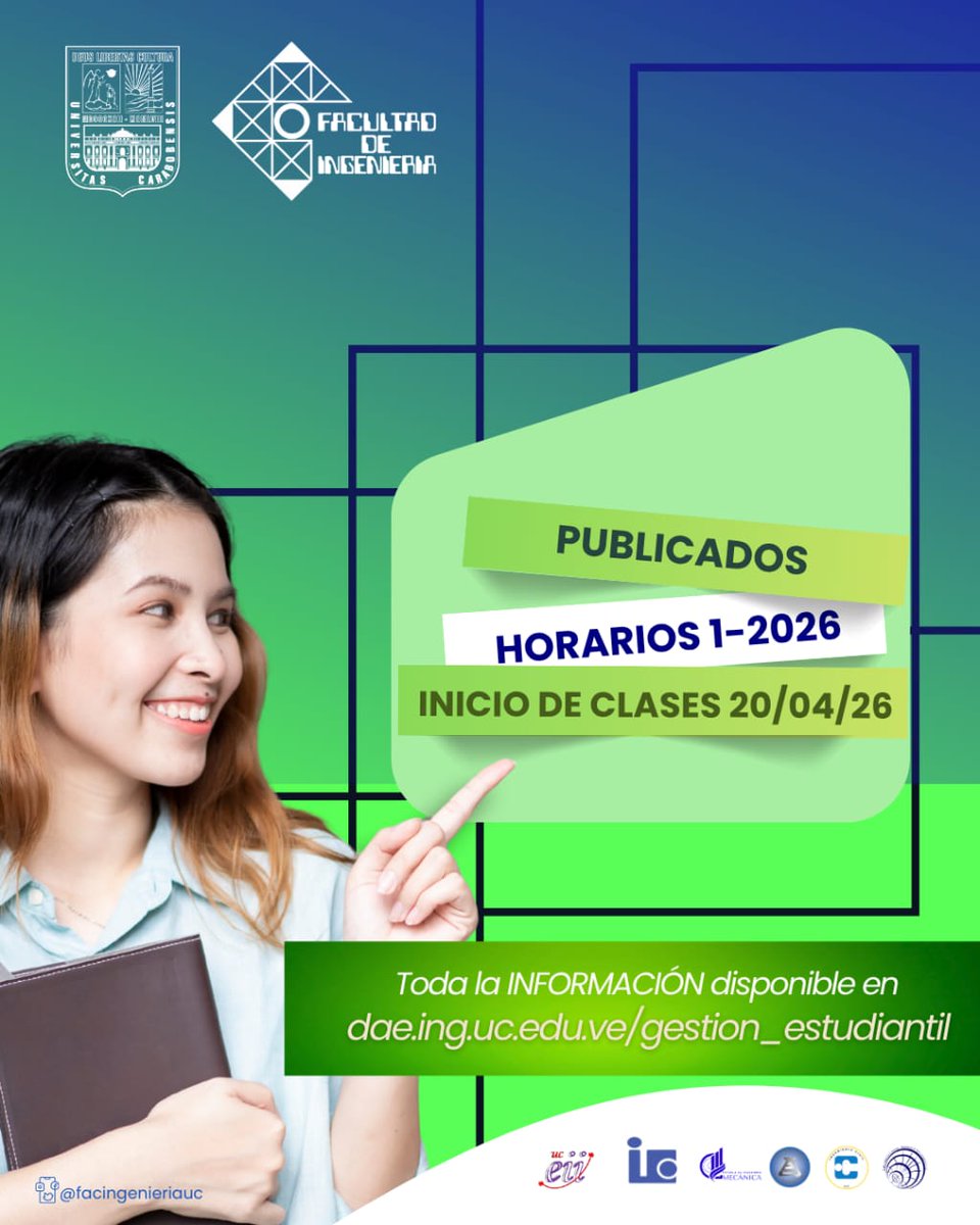 FacIngenieriaUC's tweet photo. para ver tu horario visita https://t.co/XuzFN7VgNd 
En Gestión Estudiantil https://t.co/DbitnLQpq3