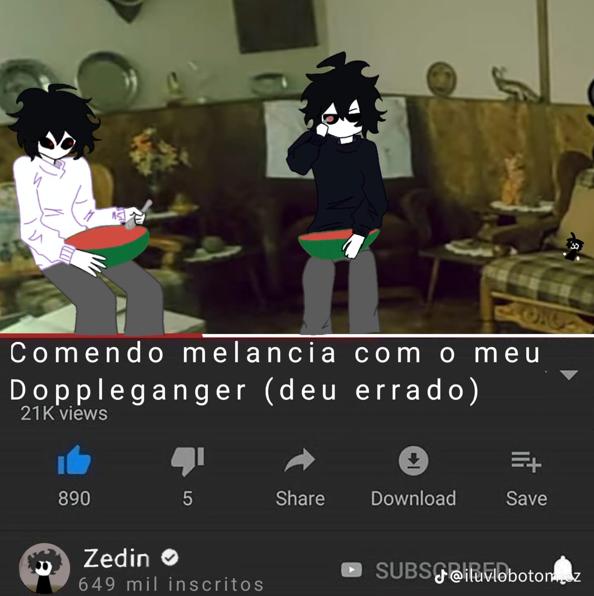 remithehostile's tweet photo. os cara cansaram de brigar e foram comer melancia @Zedonho #ZedinArts https://t.co/sKDYPmPefk