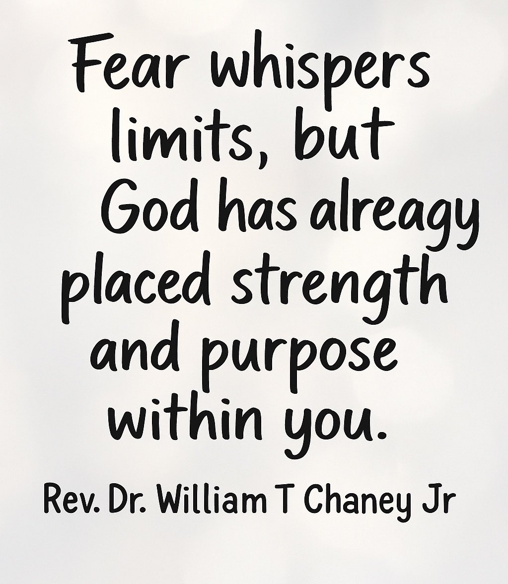 WTChaneyjr's tweet image. Your fears are loud, but your calling is LOUDER. Don’t let what might go wrong stop what God designed to go RIGHT. Let your ambition rise. 🔥
#KingdomQuote #LeadWithPurpose #ThereIsGreatnessInYou