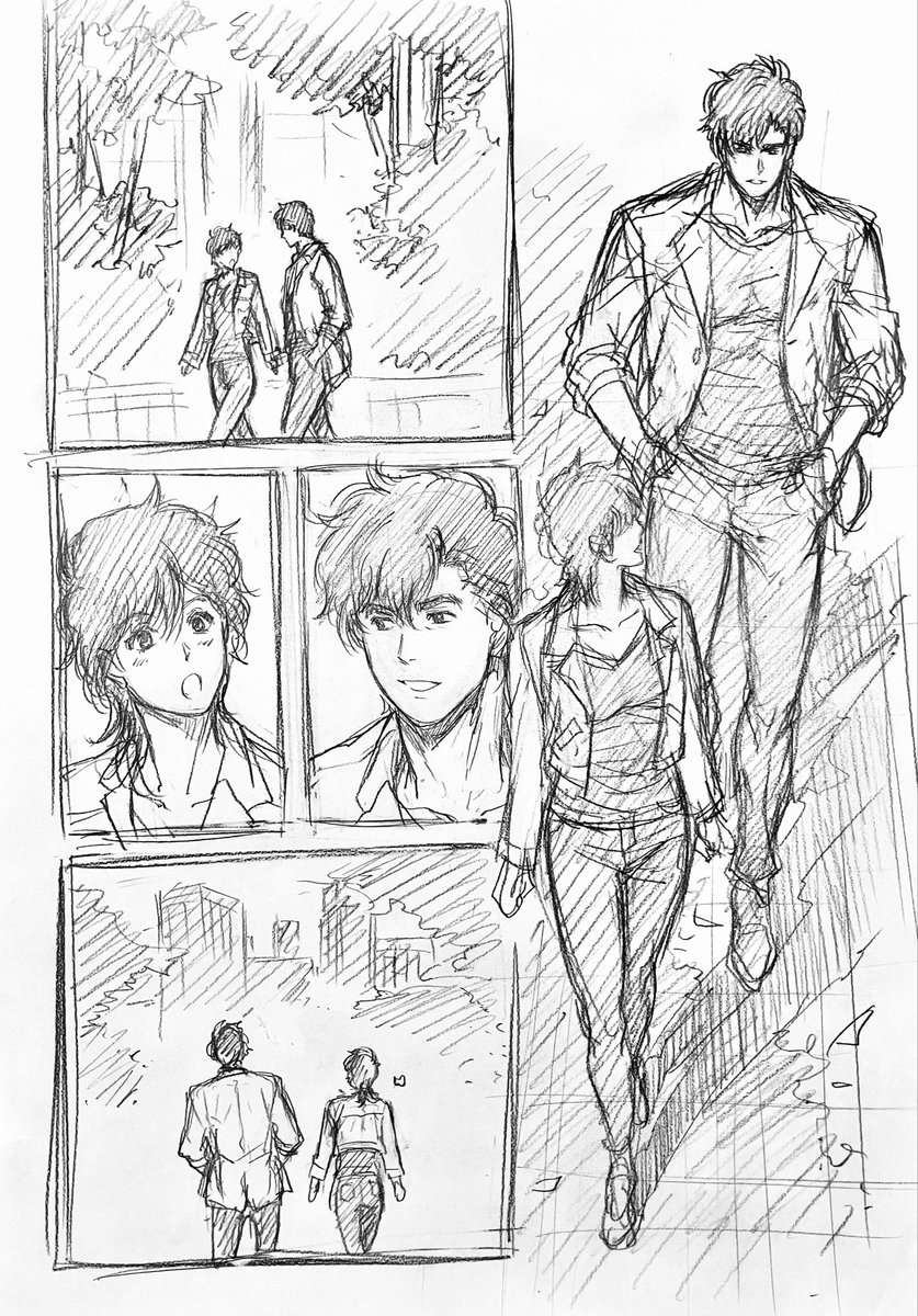 ラフ描き、獠香
再掲 