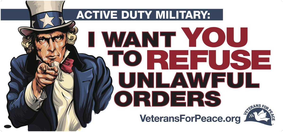 PressenzaIPA's tweet photo. Veterans’ Billboards to Troops: Refuse Illegal Orders to Kill #IllegalOrders #IranWar #USMilitary #VeterantsForPeace #VFP https://t.co/CkvJ6lkXvx https://t.co/gihHwCBSAq
