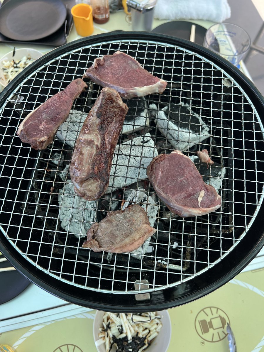 akira_m_k's tweet image. 半年ぶりのBBQ
ジビエで一杯🍺
#BBQ #ジビエ