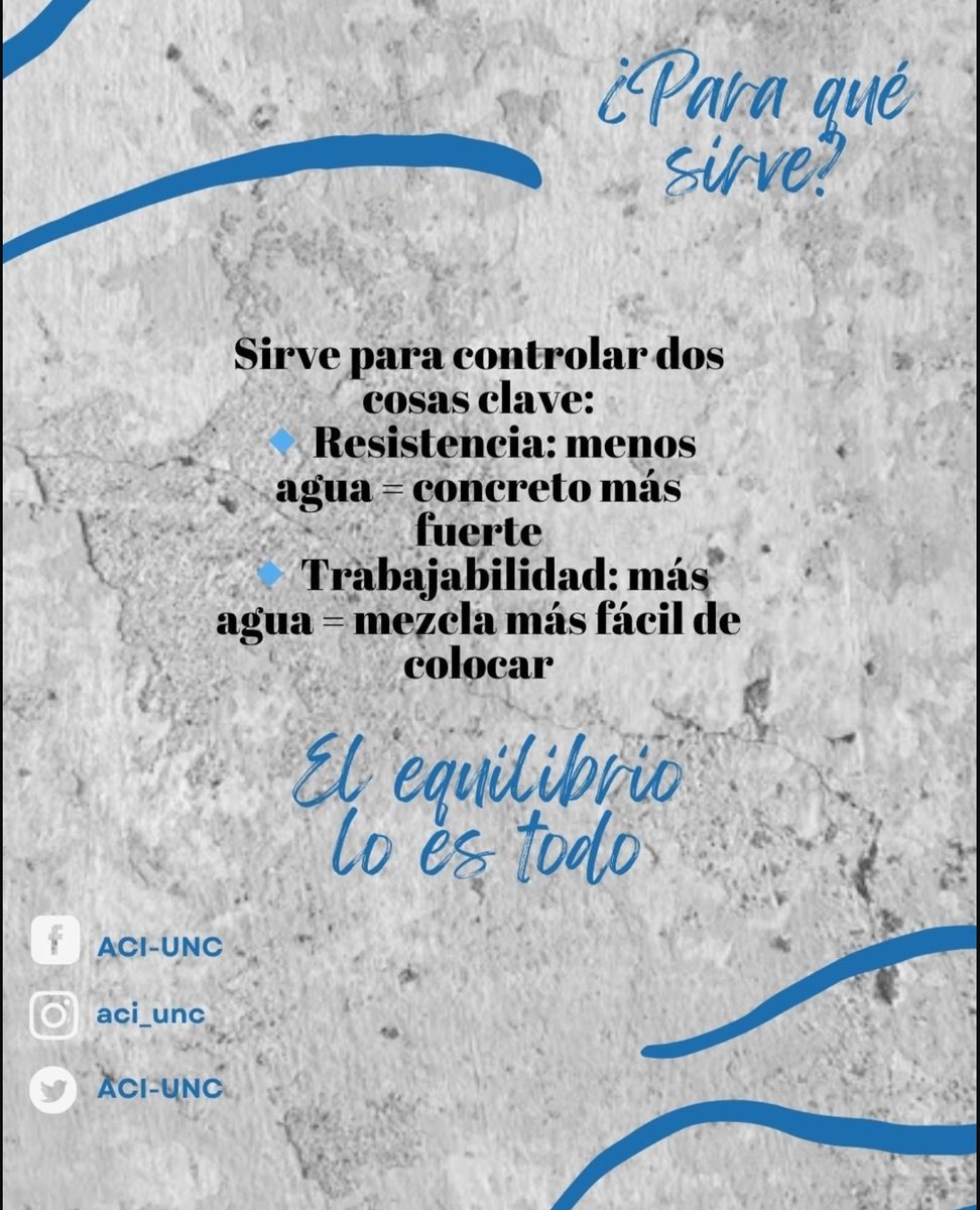 aci_unc's tweet image. La relación agua-cemento es clave en el concreto: menos agua = mayor resistencia, más agua = mejor trabajabilidad.
El verdadero reto está en encontrar el equilibrio perfecto. 💧🏗️
#IngenieríaCivil #Concreto #Construcción #ACI #Ingeniería #ObraCivil