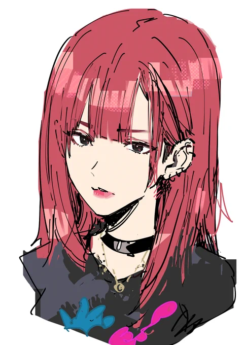 いいねして下さった方描きました! 美人さん描くのはむずい