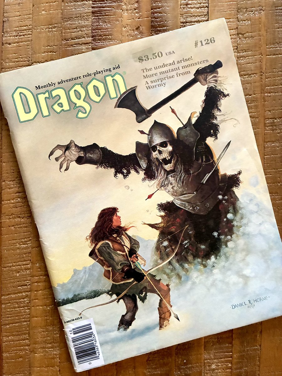 OriginalGrogna1's tweet image. Today’s road trip loot…
Picked up this amazing Dragon Magazine issue 126, from October 1987.  Looking forward to spending some time with it tomorrow over morning coffee!  
#dragon #magazine #1980s #nostalgia #dnd #ttrpg